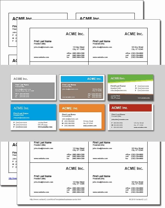6 Excel Business Card Template