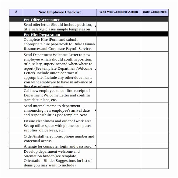 6 Excel Checklist Templates – Samples Examples &amp; formats