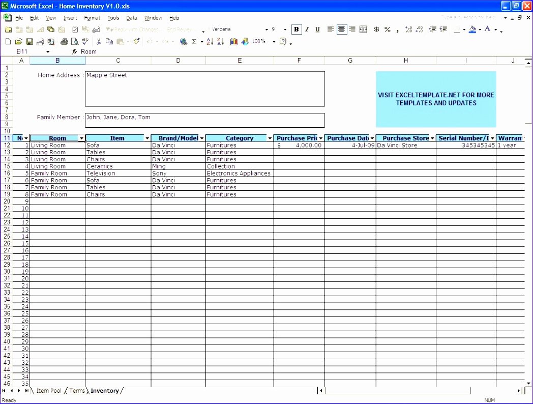 6 Excel Stock Control Template Exceltemplates