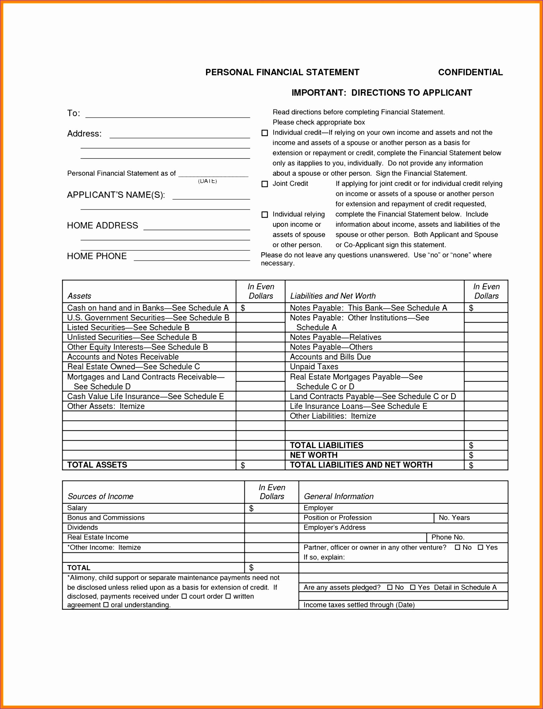 6 Financial Statements Template Excel Exceltemplates