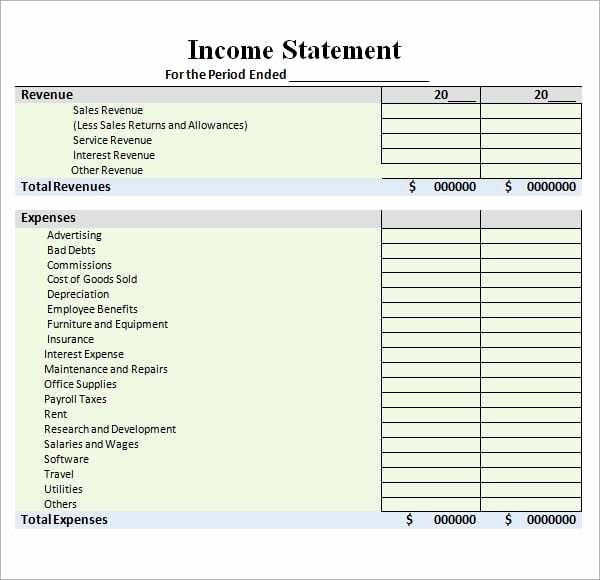6 Free In E Statement Templates Word Excel Sheet Pdf