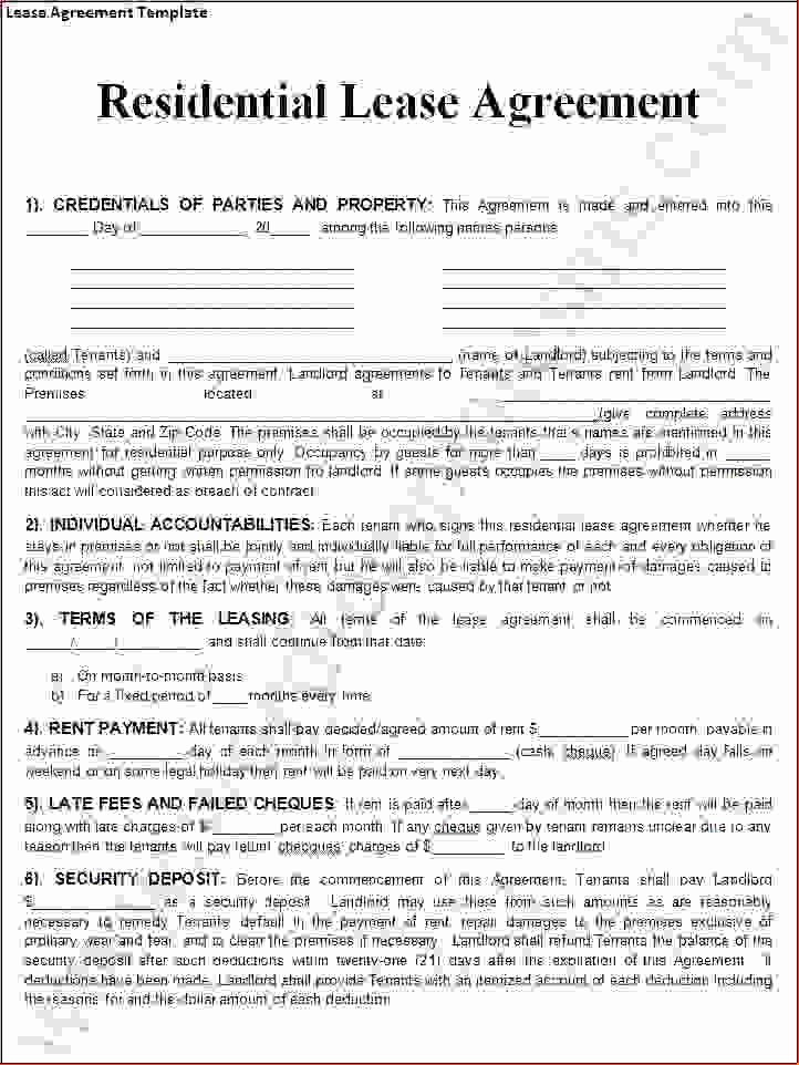 6 Free Lease Agreement Template Wordreport Template