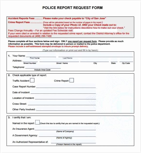 6 Free Police Report Templates Excel Pdf formats
