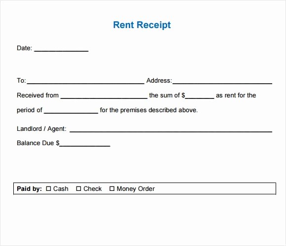 6 Free Rent Receipt Templates Excel Pdf formats