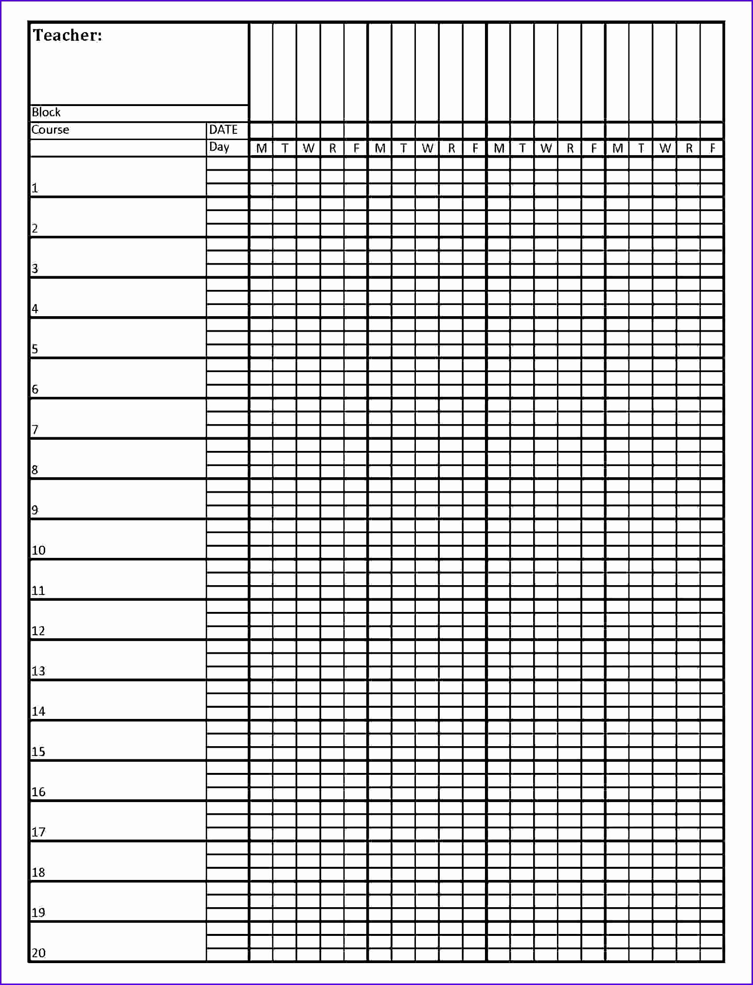 6 Grade Book Excel Template Exceltemplates Exceltemplates