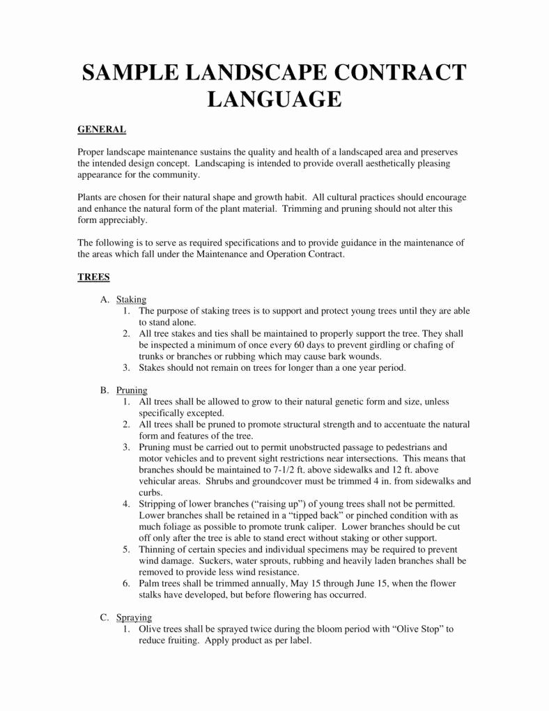6 Landscaping Services Contract Templates Pdf