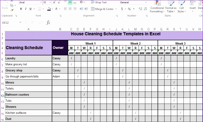 6 Microsoft Excel Employee Schedule Template