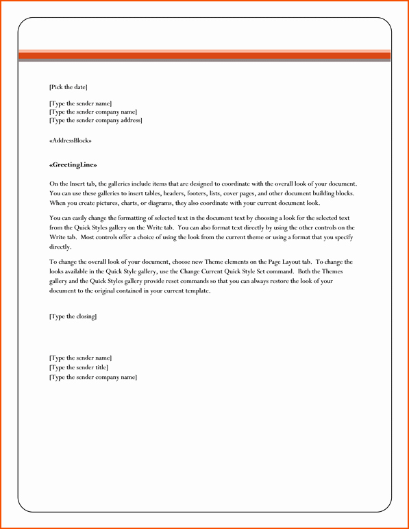 6 Microsoft Word Business Letter Template