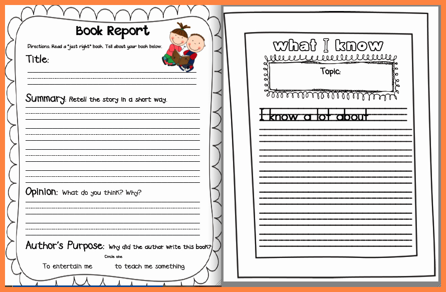 6 Non Fiction Book Report Template Middle School