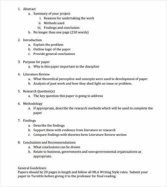 paper outline template