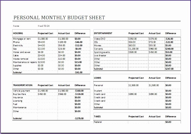 Personal Medical Record Template