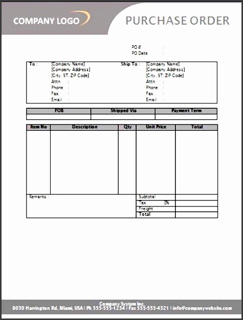 6 Product Purchase order Template Sampletemplatess