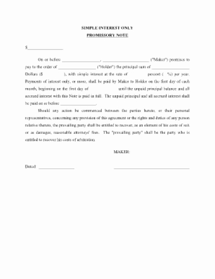 6 Promissory Note Templates Excel Pdf formats