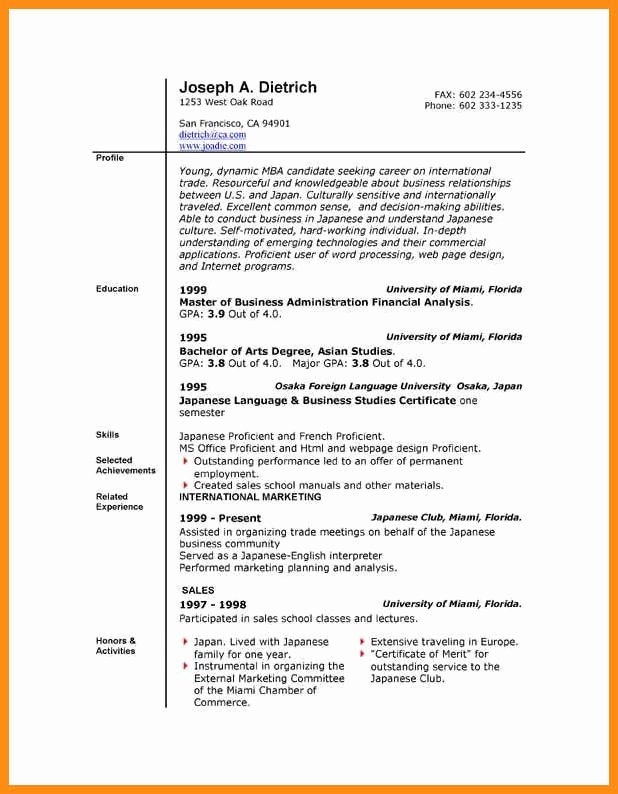 6 Resume Templates for Microsoft Word 2010