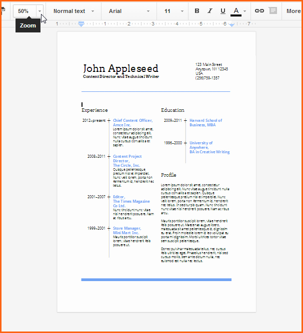 6 Resume Templates Google Docs Bud Template Letter