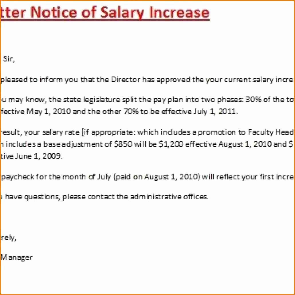 6 Salary Increase Letter Template Uk