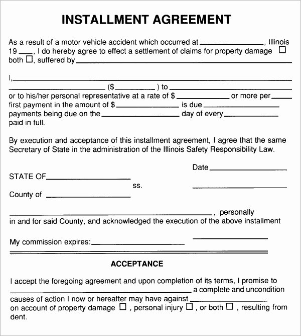6 Sample Installment Agreement Templates