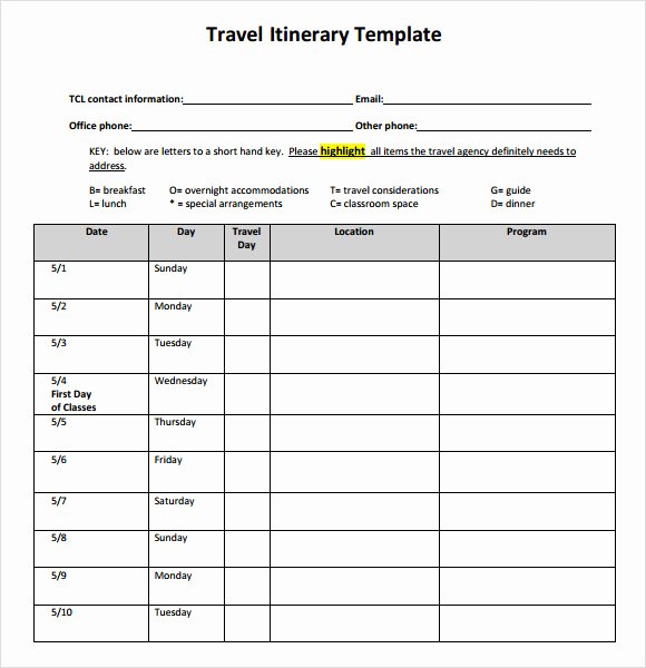 6 Sample Travel Itinerary Templates to Download