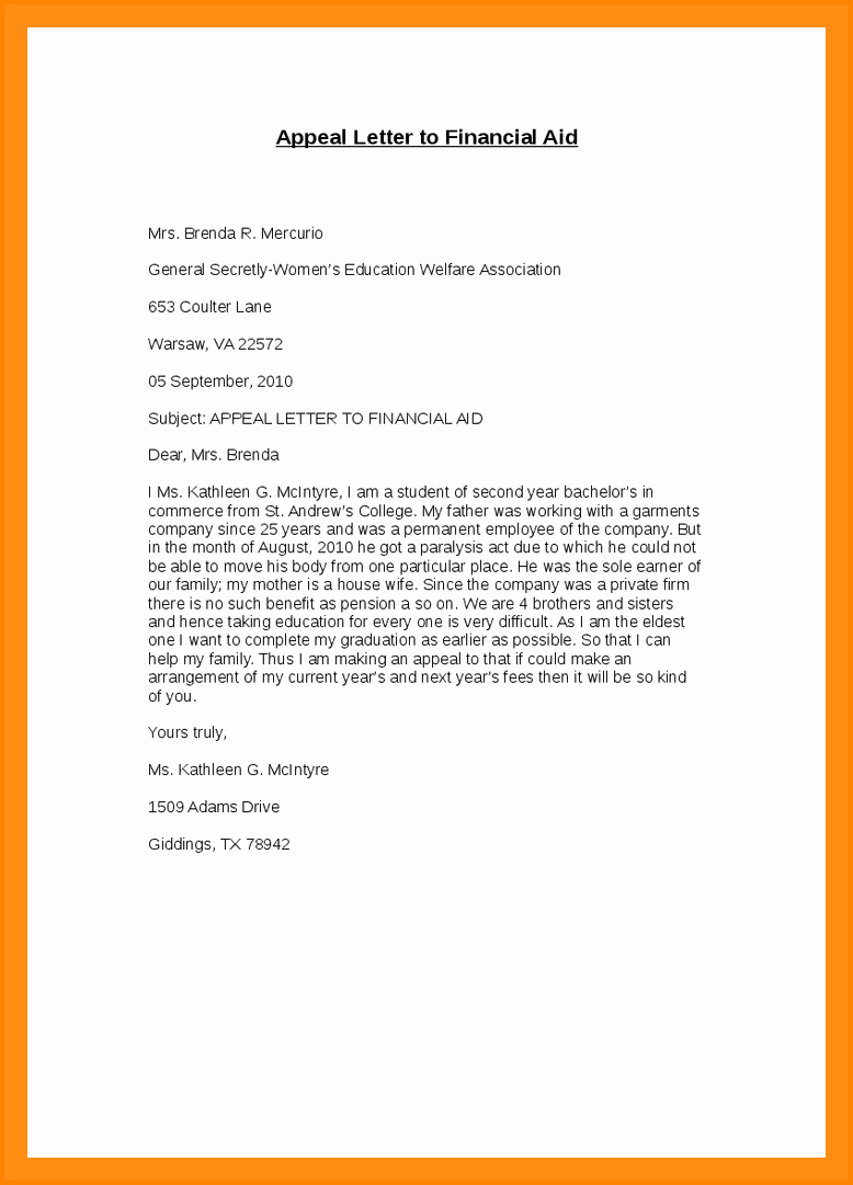 6 Sap Appeal Example Letter