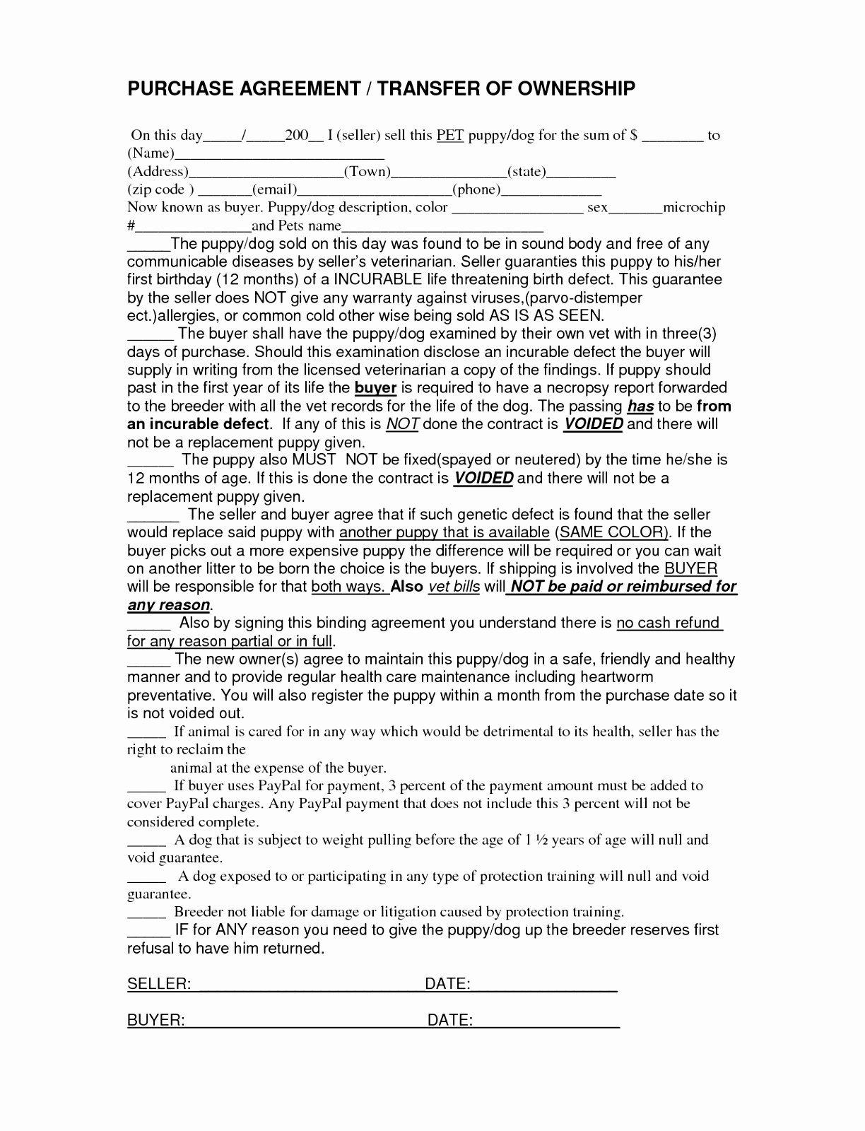 Business Sale Contract Template