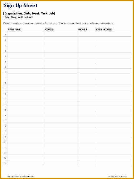 6 Simple Sign In Sheet Template