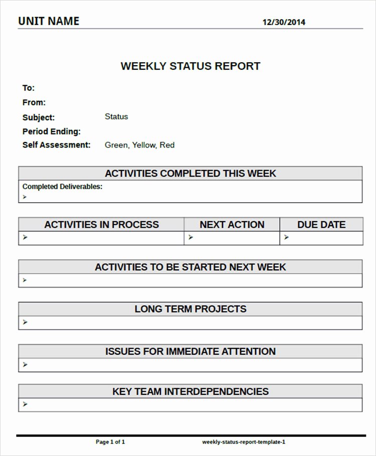 6 Status Report Templates Free Word Pdf Excel formats
