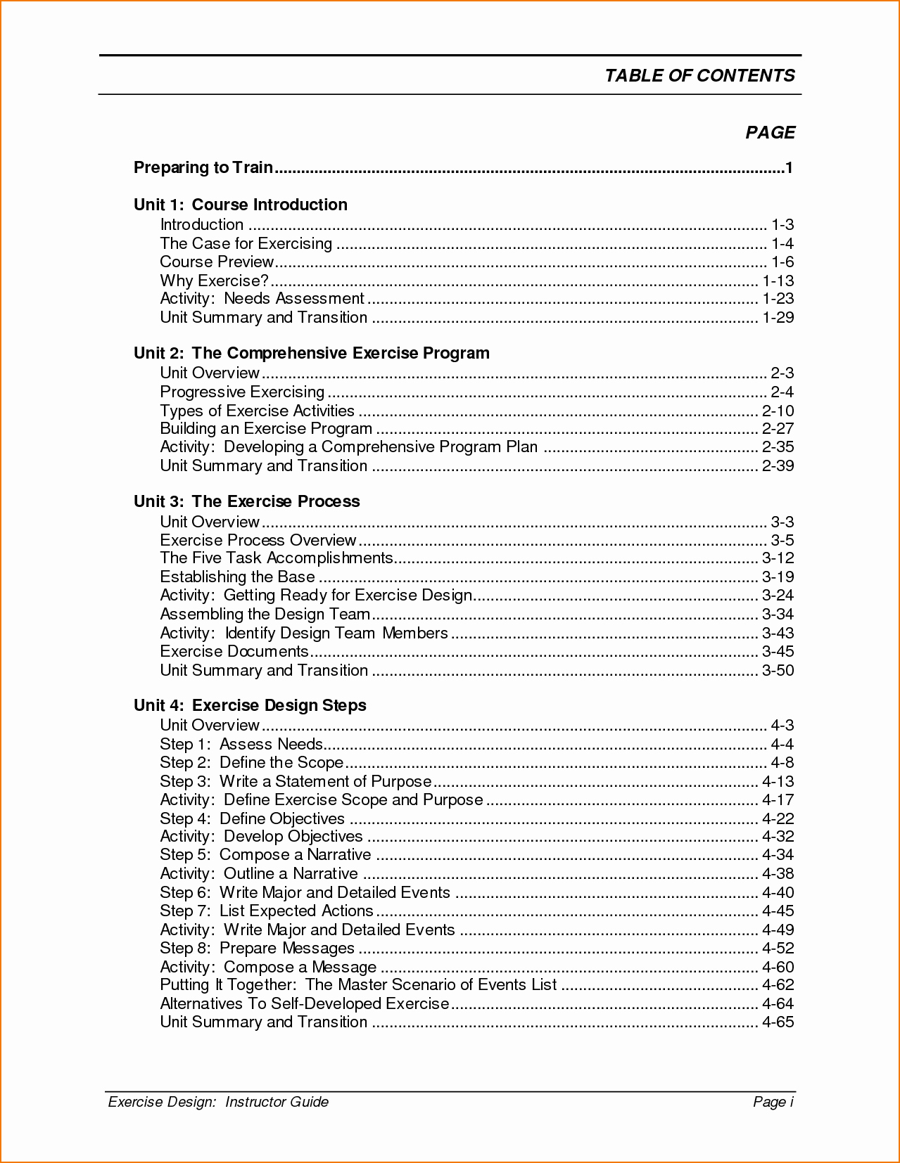 6 Table Of Contents Word Template