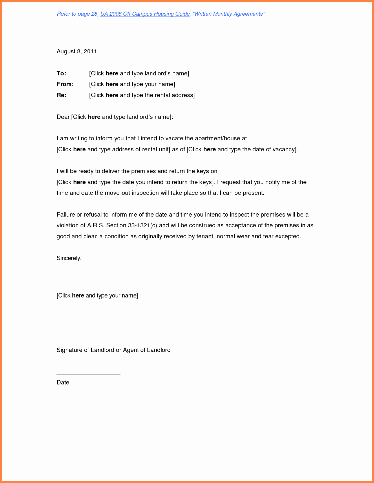 6 Termination Of Lease Agreement by Landlord
