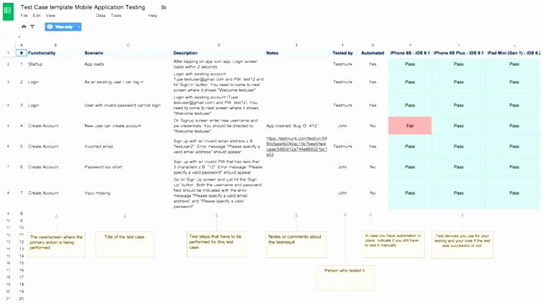 test plan template agile