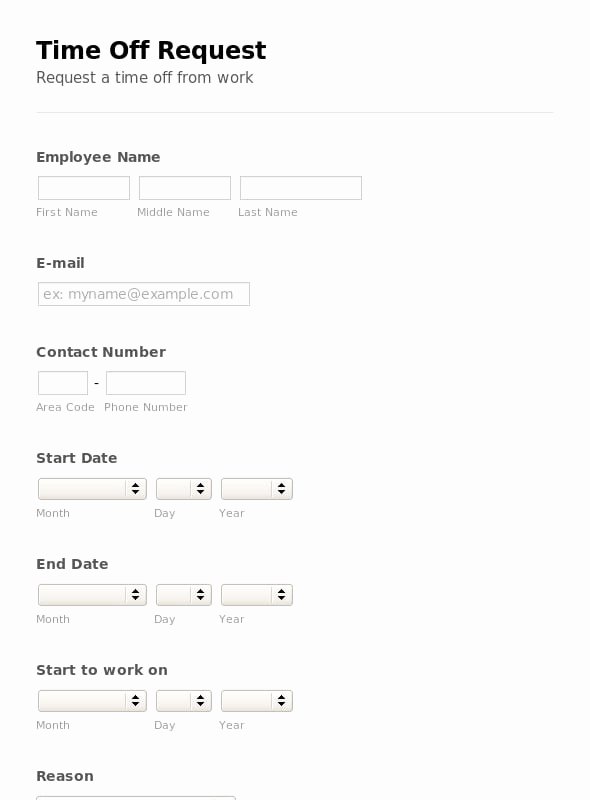 6 Time F Request forms Word Excel Templates