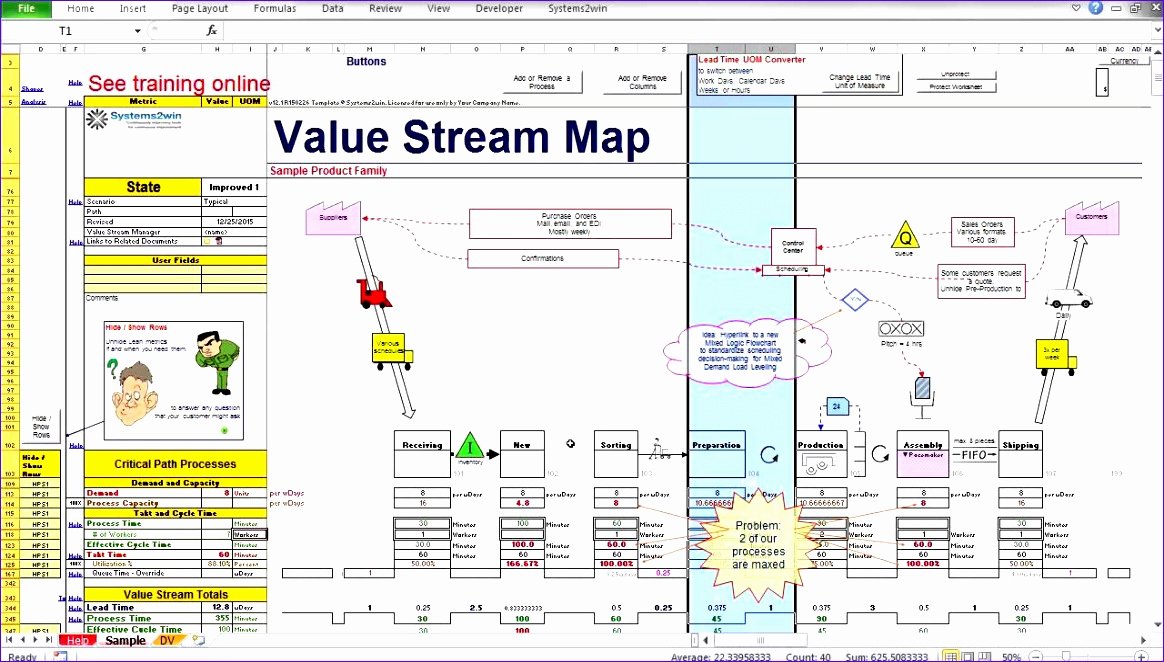 6 Value Stream Mapping Template Excel Exceltemplates