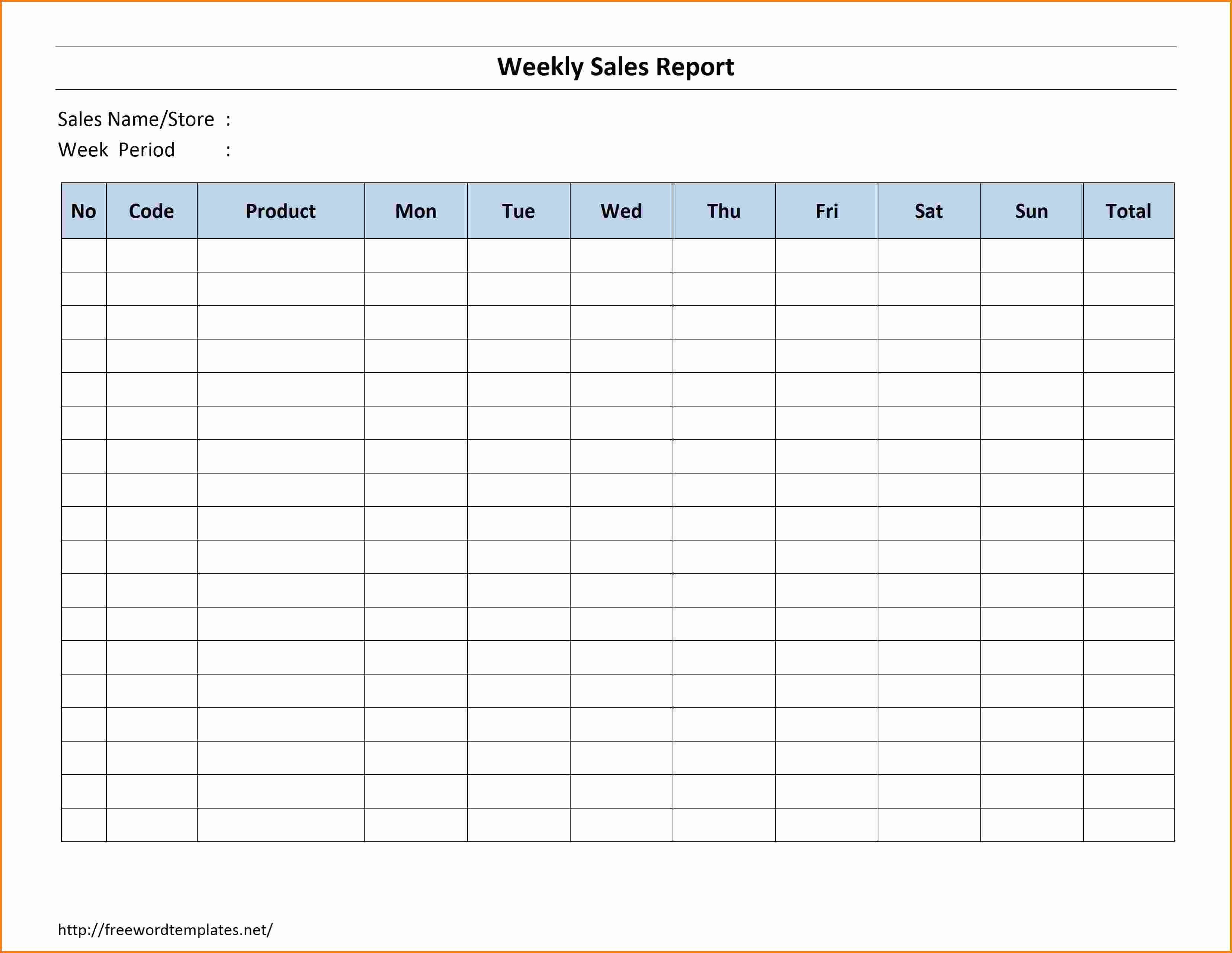 6 Weekly Activity Report Template
