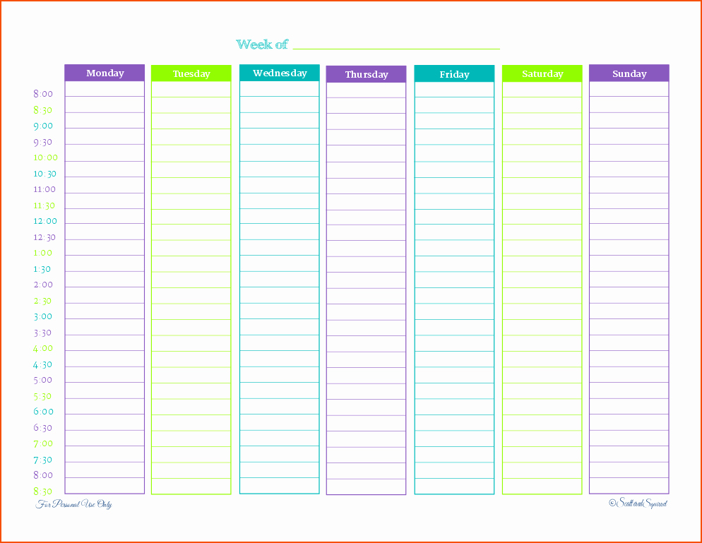 6 Weekly Printable Planner Bookletemplate