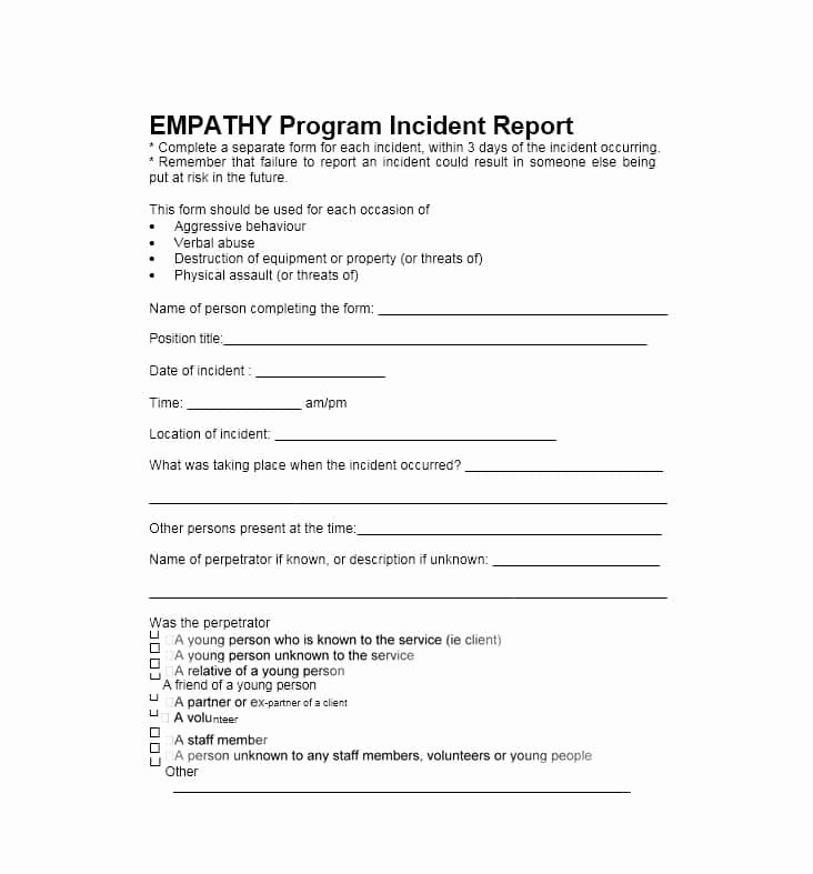 60 Incident Report Template [employee Police Generic