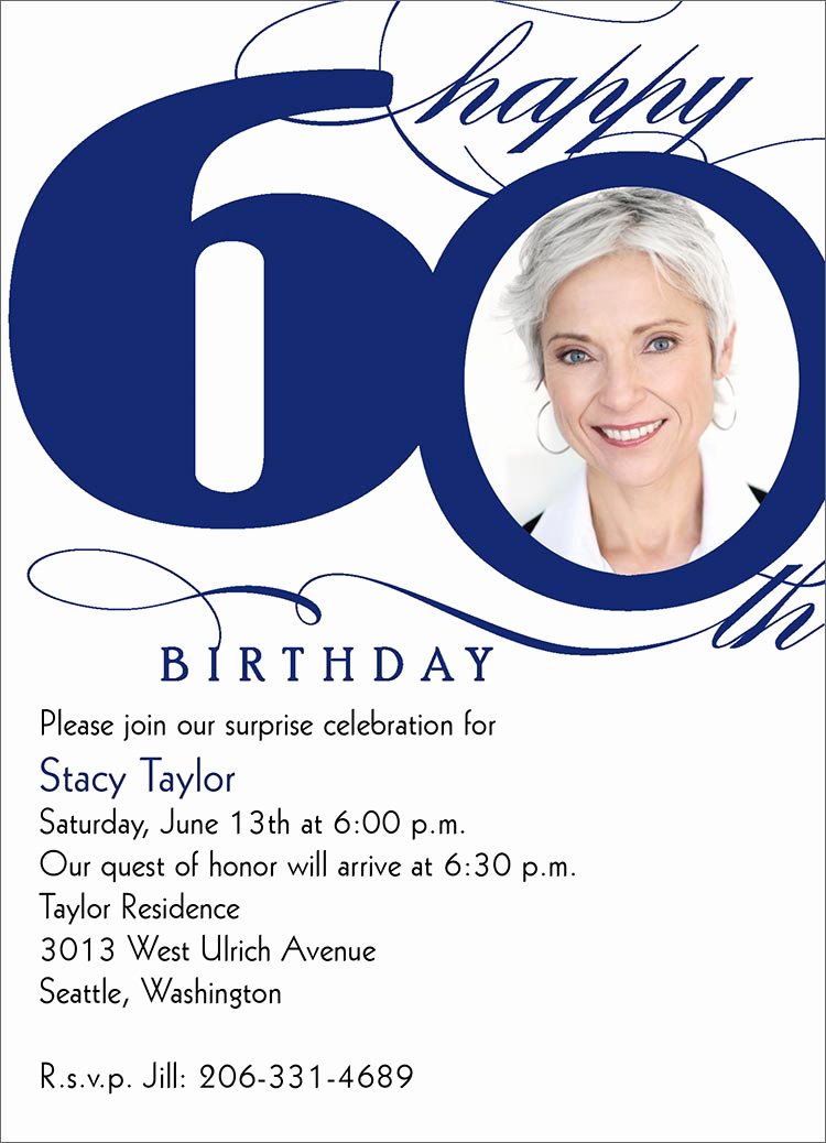 60th birthday invites