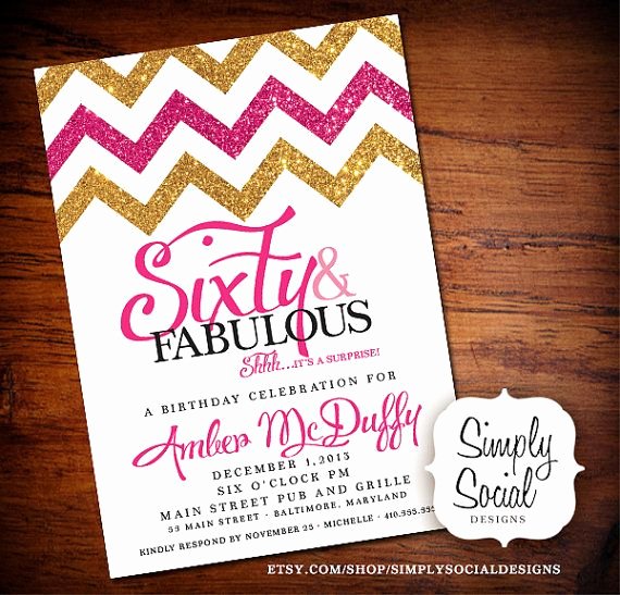 60th Surprise Party Invitations