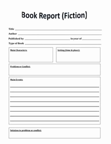 6th Grade Book Report Sample source