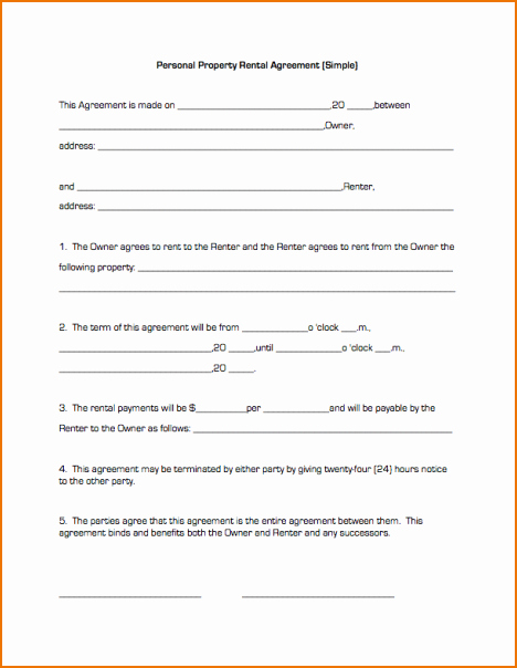 7 Basic Lease Agreement Template