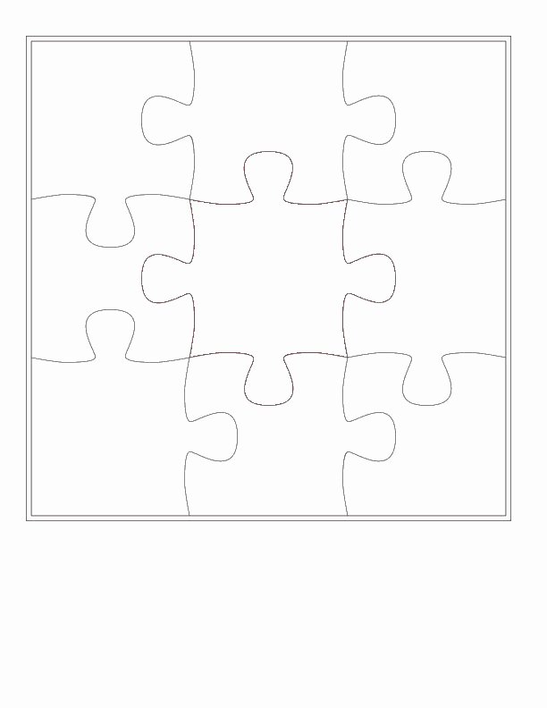 7 Best Of 9 Piece Jigsaw Puzzle Template Printable