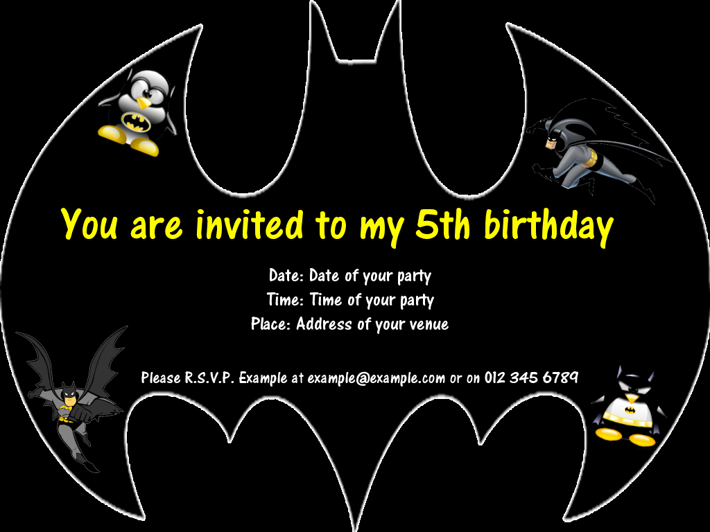 7 Best Of Batman Invitations Free Printables Free