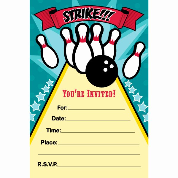 7 Best Of Bowling Party Invitations Printable
