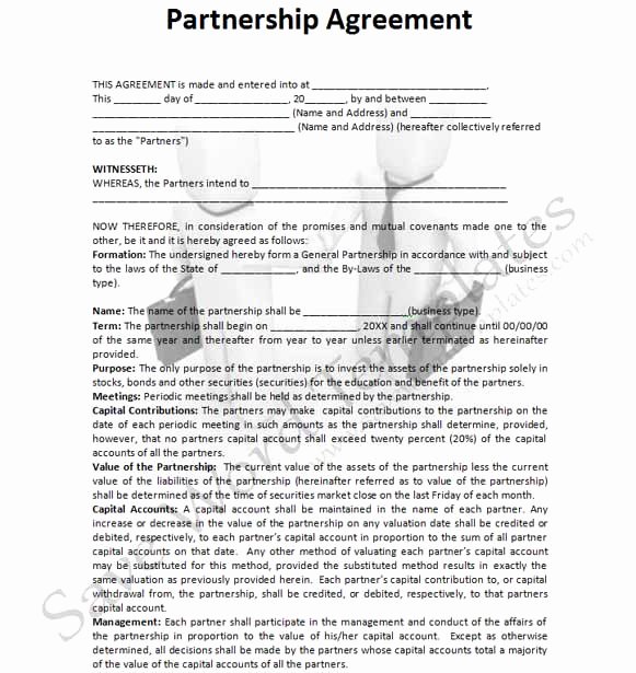 7 Best Of Business Partnership Agreement Template