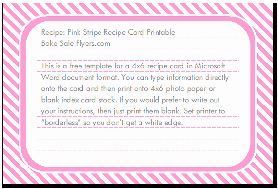 7 Best Of Free Printable 4x6 Recipe Card Templates