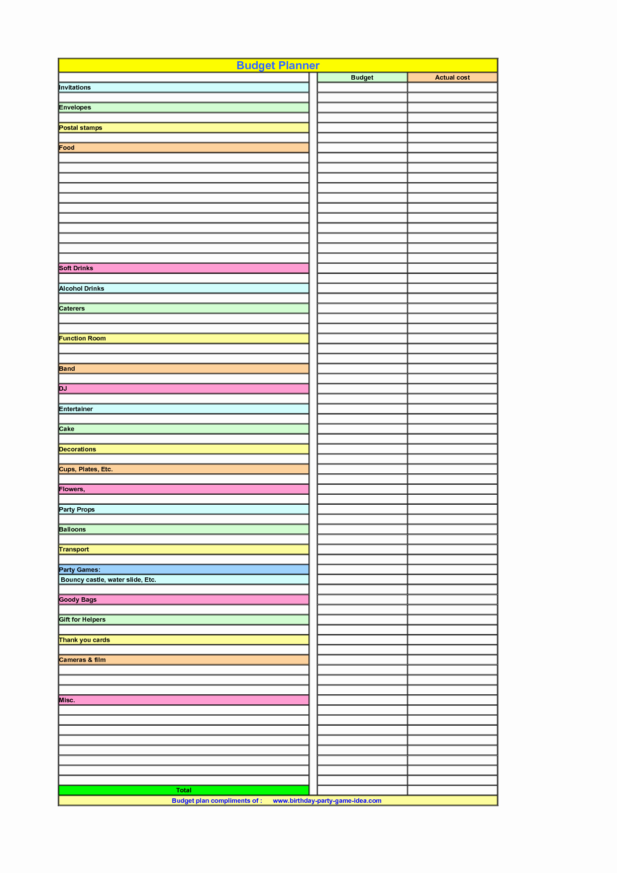 7 Best Of Free Printable Monthly Bud Planner