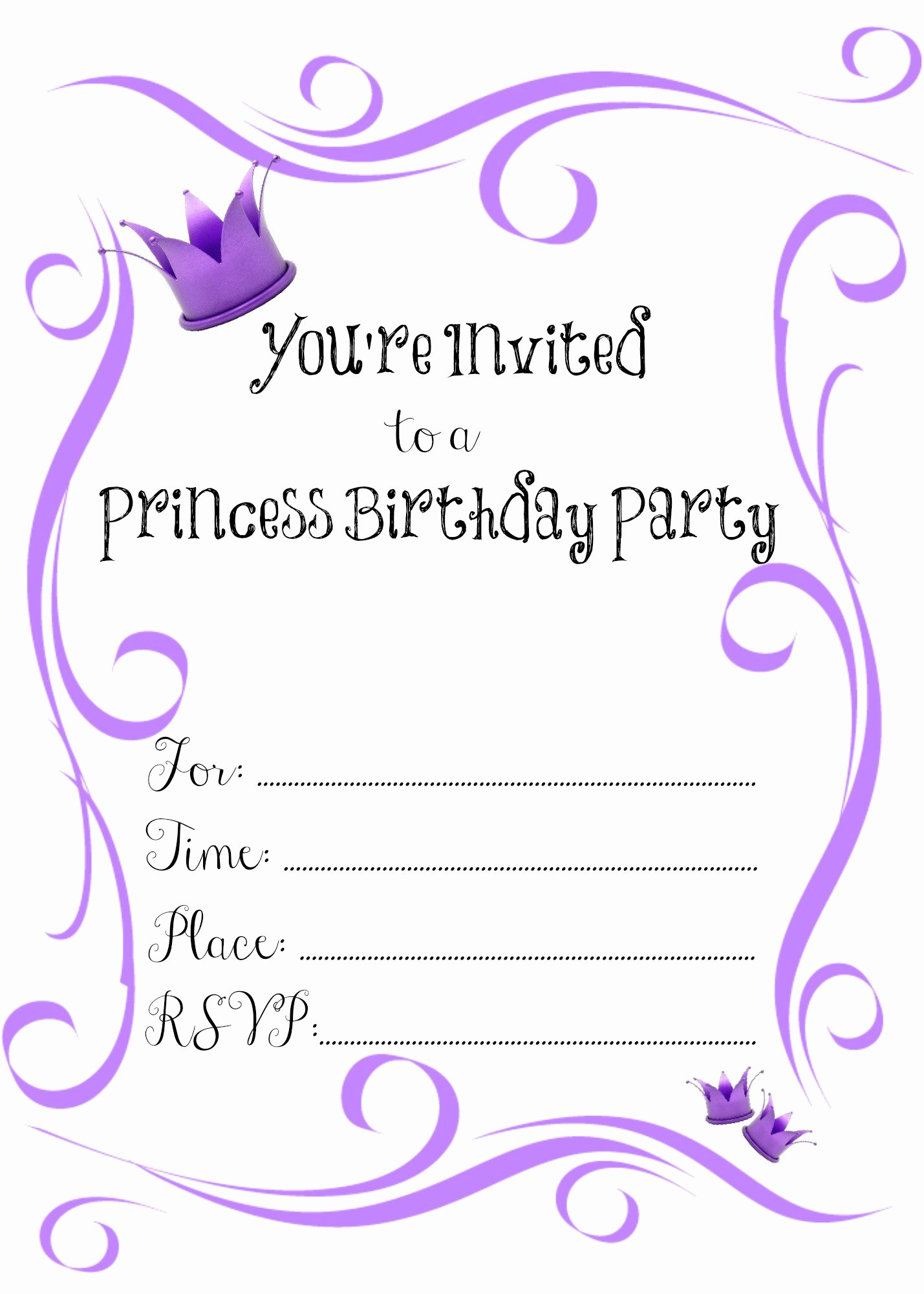 7 Best Of Free Printable Princess Birthday