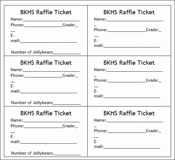 7 Best Of Make Your Own Raffle Tickets Blank