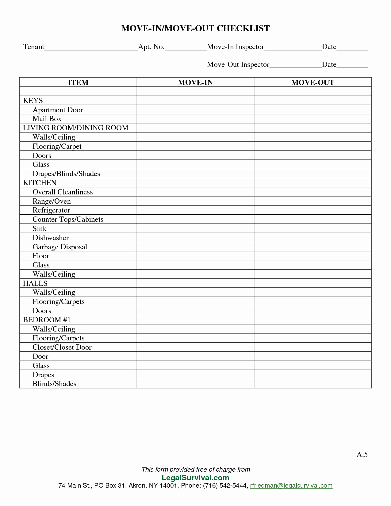 7 Best Of Mercial Cleaning Checklist Printable