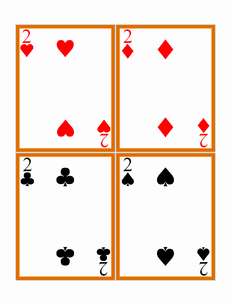 7 Best Of Playing Card Printable Templates