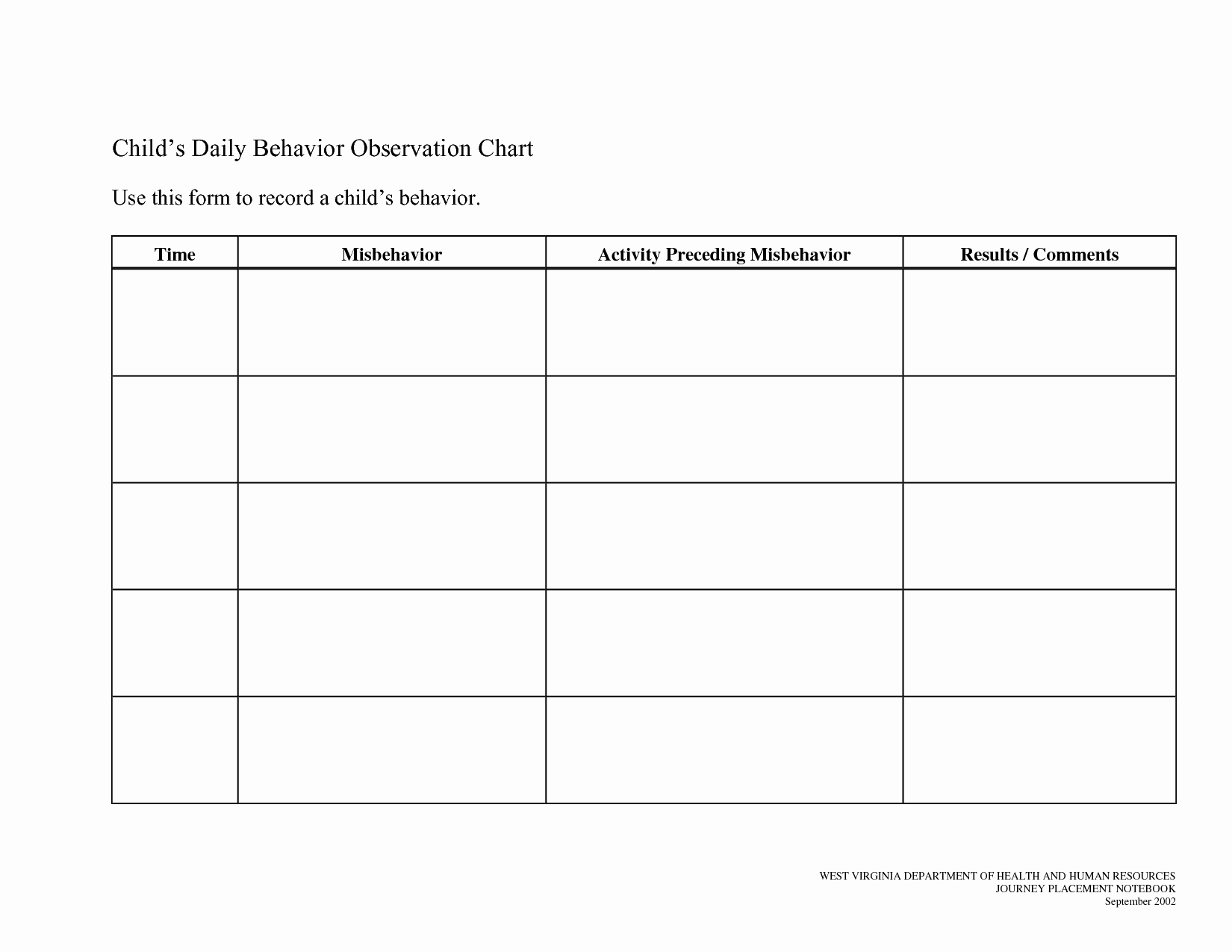 7 Best Of Printable Behavior Sheets Classroom