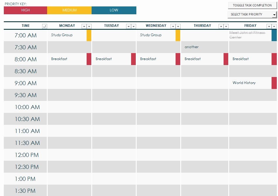 7 Best Of Printable Class Schedule Maker Class